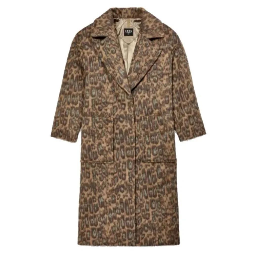 UGG Women's Hattie Long Oversized Coat Animal Print Novelty Size Médium - Picture 5 of 17